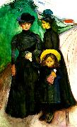 Edvard Munch familjen oil on canvas